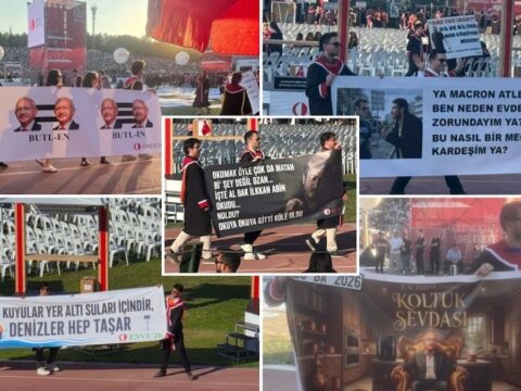 Odtu mezuniyetinde pankartlar konustu RgzdCZtB